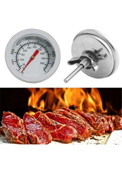 Gümüş Tarzı Paslanmaz Çelik Barbekü Barbekü Sigara Içen Izgara Termometre Sıcaklık Ölçer Bakewar Sigara Içen Sıcaklık Çift Ölçer (Yurt Dışından) indirimleri