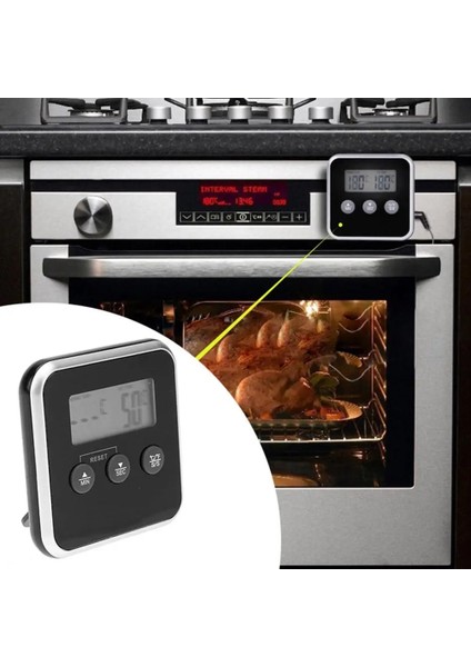 Siyah Stil 1 Adet Dijital Gıda Termometresi Mutfak Barbekü Probu Elektronik Barbekü Termometre Et Termometresi (Yurt Dışından)