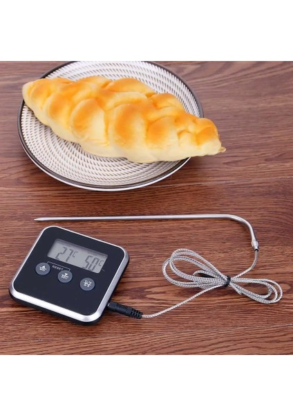 Siyah Stil 1 Adet Dijital Gıda Termometresi Mutfak Barbekü Probu Elektronik Barbekü Termometre Et Termometresi (Yurt Dışından)