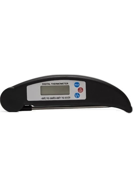 Siyah Stil Katlanabilir Gıda Termometresi Programlanmış Dijital Mutfak Gıda Pişirme Barbekü Et Çatalı Barbekü Probu Tipi Sıcaklık Ölçer Test Cihazı (Yurt Dışından) fırsatları