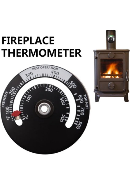 Şömine Termometresi Manyetik Soba Baca Borusu Termometresi Soba Yanık Göstergesi Sıcaklık Göstergesi Soba Yangın Borusu Termometresi (Yurt Dışından)