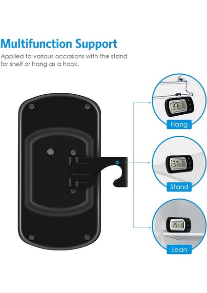 Beyaz Tarzı Mini Dijital Elektronik Buzdolabı Don Dondurucu Odası LCD Buzdolabı Termometre Metre Kanca ile Asılı Ev Yeni (Yurt Dışından) fırsatları