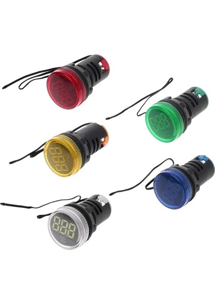 Sarı Stil 22MM Mini LED Dijital Ekran Termometre Yuvarlak Kristal Film Gösterge Işığı Termometre Sıcaklık Indüksiyon Aleti (Yurt Dışından) indirimleri