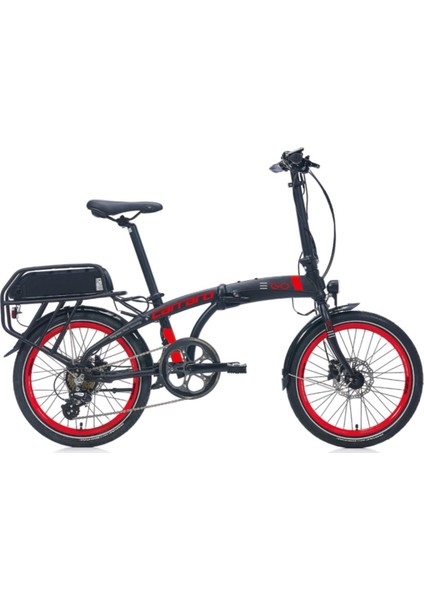 E-Line E-Go 2.1 E-Bike 20 Jant Katlanır Elektrikli Bisiklet Siyah Turkuaz