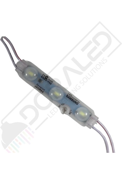 Samsung 3'lü Led Modül 12 Volt Yeşil -10 Adet