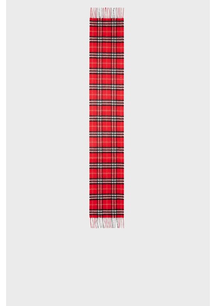 Ekoseli Kaşmiş Çocuk Atkı Atkı 8015163 Brıght Red