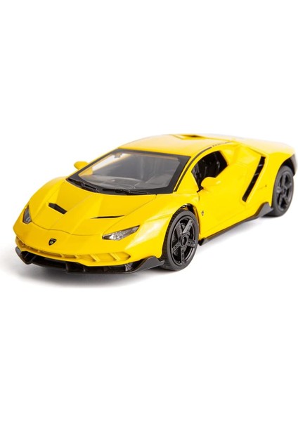 Model Araba Için Uyumlu 1/32 Lamborghini Geri Çekin Oyuncak Araba Alaşım Oyuncak Araç Işık ve Ses ile Müzik Araba Çocuklar Için Erkek Kız Doğum Günü Hediyesi (Sarı) (Yurt Dışından)