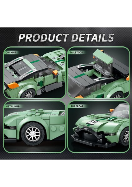 Spor Araba Tekniği Yapım Oyuncak Seti, Mini Yarış Arabası Yapım Seti ve Yetişkinler ve Çocuklar Için Mühendislik Oyuncakları, Hypercar Model Yapım Seti, Araba Severler Için Harika (Yurt Dışından) fırsatları