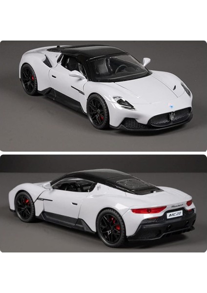 1:24 Maserati MC20 Model Araba Oyuncak Döküm Oyuncak Arabalar, Çinko Alaşımı Ses ve Işık ile Geri Çekin Oyuncak Araba Çocuklar Için Erkek Kız Hediyesi, Doğum Günü Hediyeleri, Kolek (Yurt Dışından)
