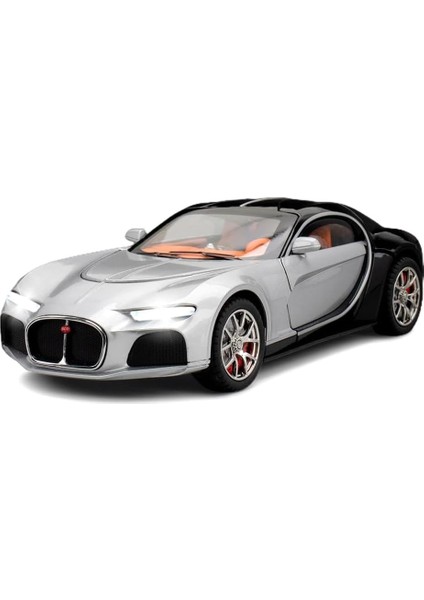 1:24 Ölçekli Bugatti Atlantic Alaşım Araba Modeli Çocuklar Için Döküm Oyuncak Araçlar, Işıklar ve Müzik Ile, Yetişkinler ve Çocuklar Için Hediyeler, Dekoratif Objeler, Koleksiyonla (Yurt Dışından)