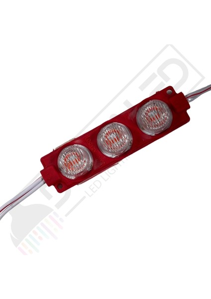12 Volt Kırmızı 3 Watt 3 Lü Lensli 3030 Reklamcı Modül 10 Adet fiyatları