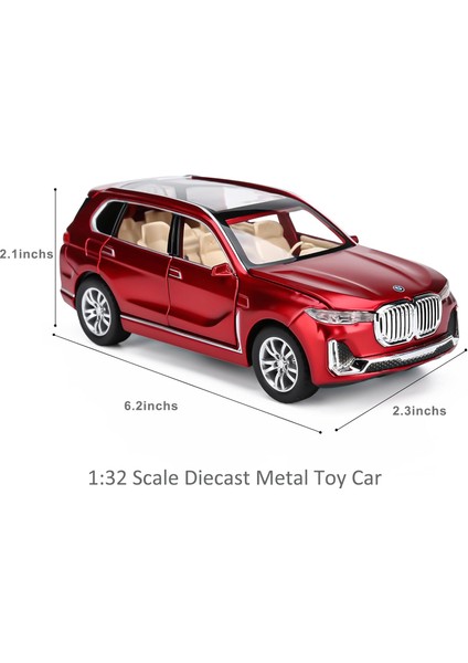 Erkekler Için Sasasc Oyuncak Arabalar Bmw Oyuncak Araba X7 ile Uyumlu Sesli ve Işıklı Döküm Suv Model Araba Oyuncakları Koleksiyonluk 3+ Yaş Çocuklar Için Geri Çekin Metal Araba (K (Yurt Dışından) fırsatları