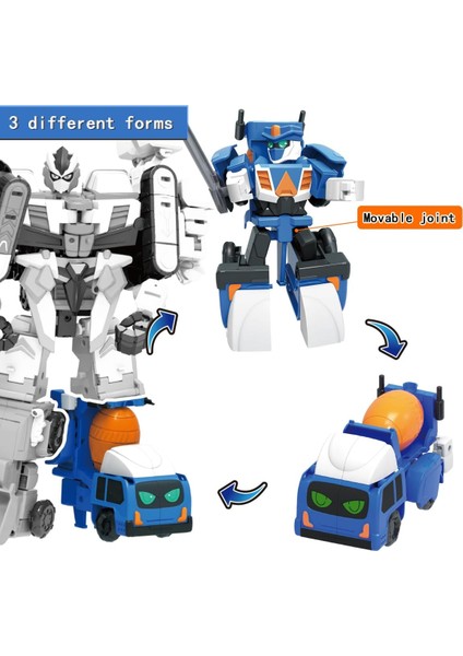 Mikser Kamyonu Inşaat Aracı Robot Oyuncağa Dönüşür, Mühendis Aracı Savaşçı Oyuncağı, 6 Inç Deformasyon Robotu Figürleri, 6+ Yaşındaki Erkek ve Kız Çocuklar Için Sökme Oyuncakları ( (Yurt Dışından)