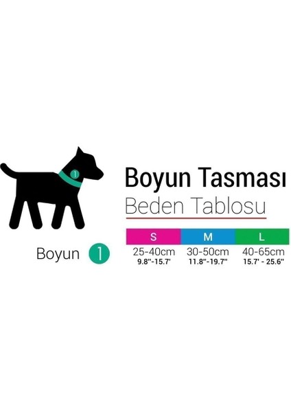 RAINBOW KÖPEK BOYUN TASMASI XS