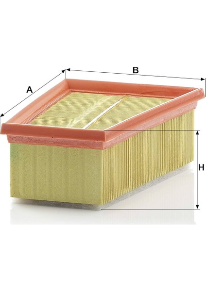 Hava Filtre Clio 2 Kangoo Laguna 1-2 Megane 1-2 Symbol 1-2 Terrano 3 Duster 1 Logan Sandero 1,4 1,6 1,8 2,0 C1858/2