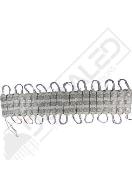 12 Volt Günışığı 3 Watt 3 Lü Lensli 3030 Reklamcı Modül 10 Adet