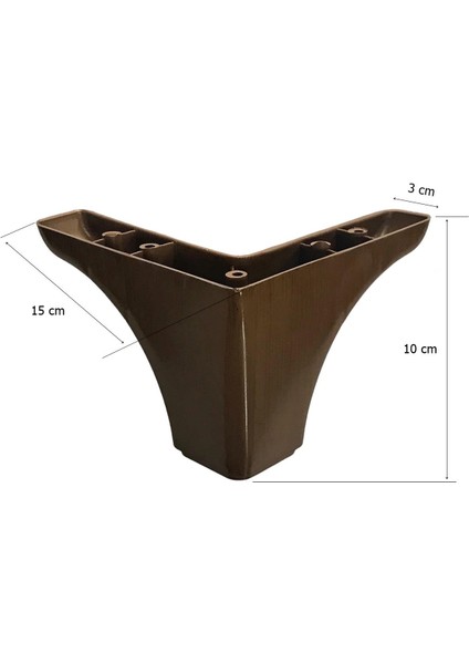 4 Adet Ilgaz Bellona Mobilya Ayak Koltuk Çekyat Ayağı 10 cm Kahverengi fırsatları
