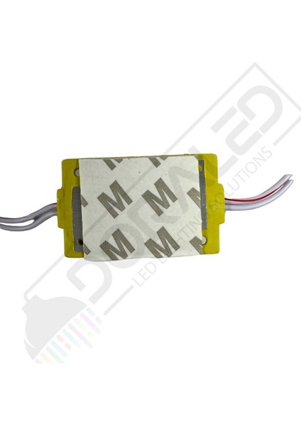 12 Volt Amber (Sarı) 1,5 Watt Tekli Lensli 3030 Reklamcı Modül (10 Adet)