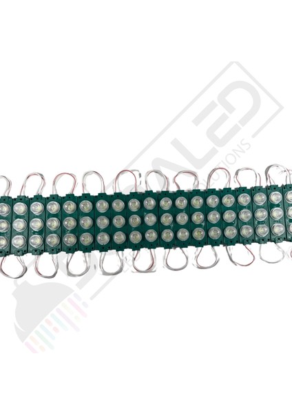 12 Volt Yeşil 3 Watt 3 Lü Lensli 3030 Reklamcı Modül 10 Adet