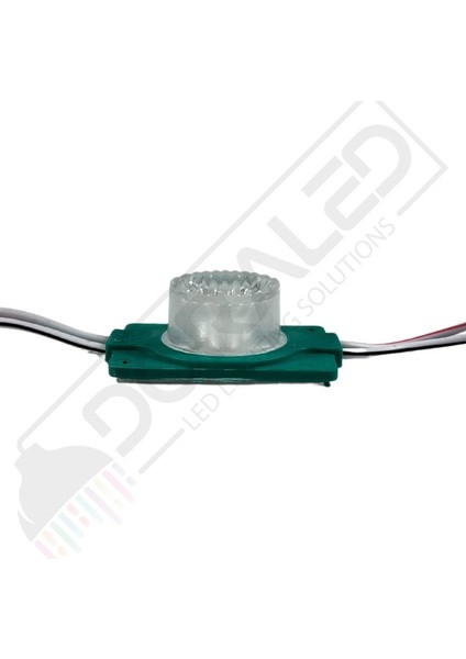 12 Volt Yeşil 1,5 Watt Tekli Lensli Mercekli Reklamcı Modül IP65 (10 Adet)