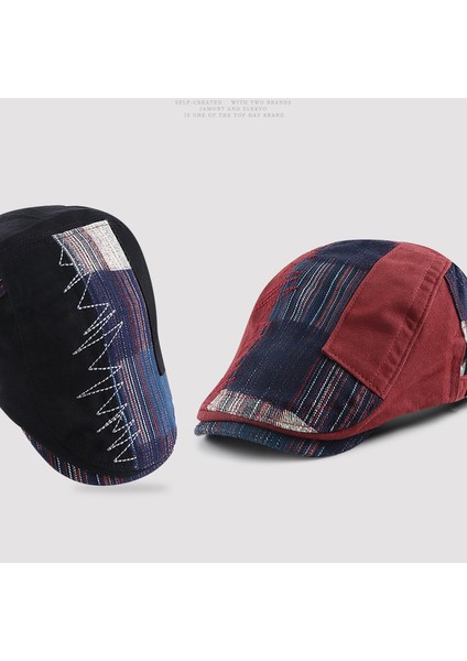 Kovboy Patchwork Renkli Blok Şapka (Yurt Dışından)