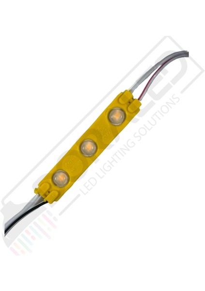 1,2 Watt 3lü Lensli Amber-Sarı LED Modül 2835 Reklamcı Modül 10 Adet fırsatları
