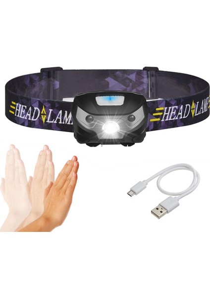 Ligent Vücut Hareket Sensörü LED Far USB Şarjı ve Far Dış Mekan Işığı (Yurt Dışından)