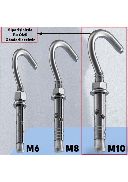 Kancalı Çelik Dübel Salıncak Boks Torbası Avize Için Gömlekli Açık Ağız Kanca M10 fırsatları