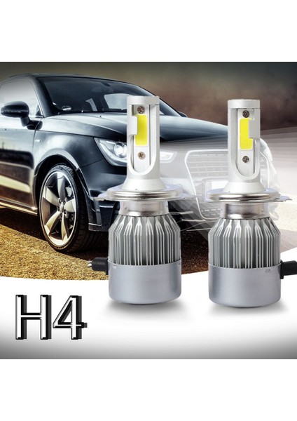 Quanbu Yeni 2 Adet C6 LED Araç Far Kiti Cob H4 36 W 7600LM Beyaz Ampuller (Yurt Dışından) fiyatları