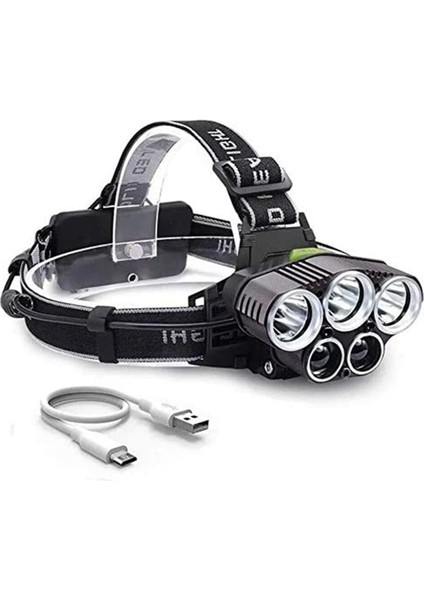 2500LM T6 LED Kafa Işık Lambası Şarj Edilebilir Kafa Işık El Feneri Torch Lambası (Yurt Dışından)