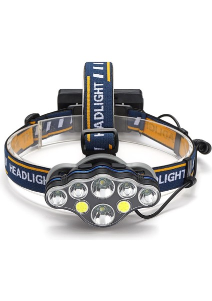 【ritmin Tadını Çıkarın】 6x Xm-L T6 2xcob 8 LED USB Far Şarj Edilebilir Far El Feneri (Yurt Dışından)