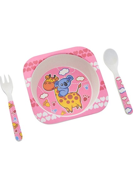 Bebek Bambu Yemekleri Çocuk Yemek Takımı Çatal Kaşık Çocuk Besleme Yemek Takımı Seti Bebek Kaseler Plaka Eşyaları T0511 (Yurt Dışından) fiyatları