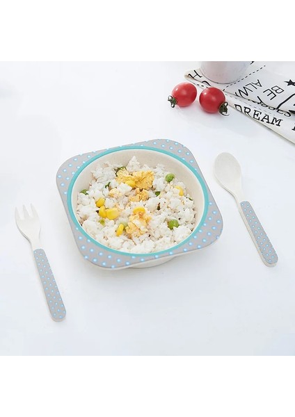 Bebek Bambu Yemekleri Çocuk Yemek Takımı Çatal Kaşık Çocuk Besleme Yemek Takımı Seti Bebek Kaseler Plaka Eşyaları T0511 (Yurt Dışından) fırsatları