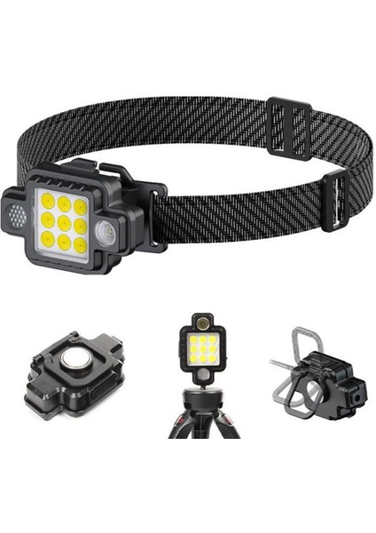 Cob USB Şarj Edilebilir Far Mini Taşınabilir Kafa El Feneri Dahili Pil ile LED Far Kamp Balıkçılık Farlar (Yurt Dışından)