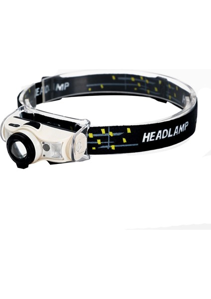 Su Geçirmez Sensör Far Yeni USB Şarj Güçlü Işık LED Koşu Sensörü Teleskopik Yakınlaştırma Çevirme Akıllı Far B (Yurt Dışından)