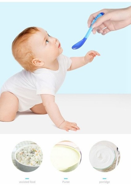 Bebek Sıcaklık Değişimi Kaşık Sıcaklık Algılama Kaşık Bebek Yumuşak Kafa Iki Renkli Güvenlik Algılama Kaşık Rastgele Renk (Yurt Dışından) modelleri