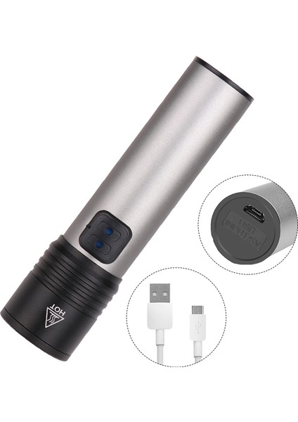 Lumiparty Taşınabilir 15000LM T6 Dış Mekan Malzemeleri Için LED USB Şarj Edilebilir El Feneri (Yurt Dışından)