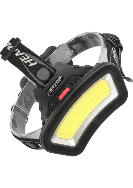 USB Şarj Edilebilir Cob Kafa Lambası Lambası Kırmızı Beyaz LED Işık Balıkçılık Farı, 4 Mod Ayarı ve 90 ° Döndürme (Yurt Dışından)