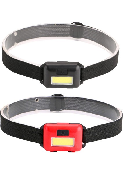 Adet Cob LED Mini Kafa Işık Lambası Far 3 Mod Yağmur Geçirmez Kafa Torch El Feneri Kafa Açık Kamp Balıkçılık Için, Siyah Kırmızı (Yurt Dışından)