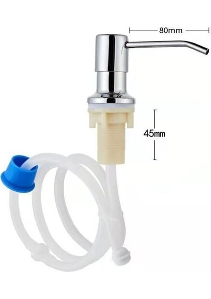 Pompa Kafası-Paslanmaz Çelik Sabunluk Uzatma Tüpü Kiti Mutfak Lavabo Sıvı Sabunluk Banyo Losyon Deterjan El Basın Pompaları (Yurt Dışından)