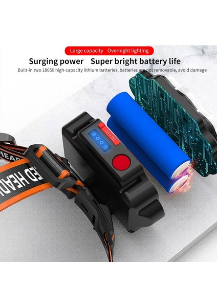 Kafaya Monte El Feneri Far Dış Mekan LED Taşınabilir 8led Güçlü Işık Far Balıkçılık Dış Mekan Çalışma Far (Yurt Dışından) fiyatları