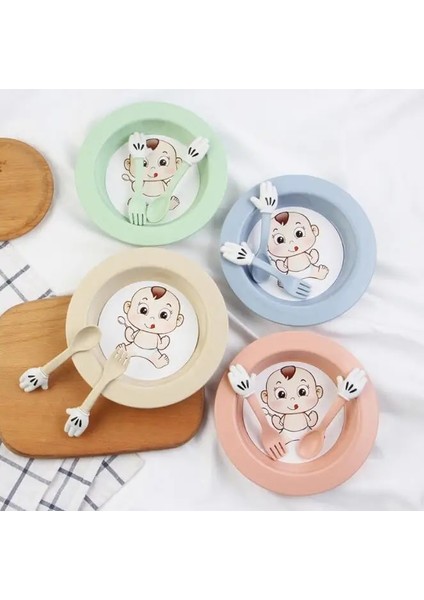 3 Adet/takım Bebek Sofra Seti Çocuk Bebek Besleme Kasesi Plaka Aperatif Yemekleri Kaşık Çocuk Yemek Takımı Çocuk Gıda Kabı (Yurt Dışından) modelleri