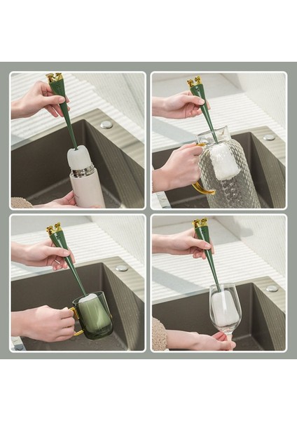 2 Adet Uzun Saplı Yıkama Dekontaminasyon Sünger Fırçası Biberon Temizleme Fırçası Fincan Fırçası (Yurt Dışından) indirimleri