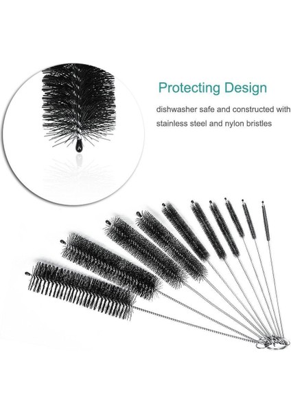 Şişe Brushbottle Temizleme Fırçaları Temizleme Fırçası Temizleyici Dar Boyunlu Şişeler Bardak Kanca ile 10 Adet Set (Yurt Dışından) fırsatları