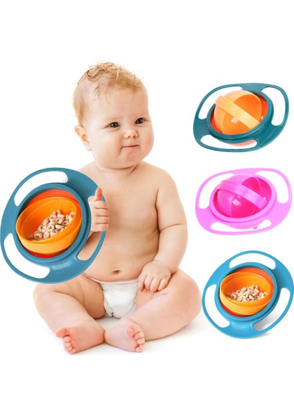 Yaratıcı Bebek Besleme Öğrenme Gyro Kase Yardımcı Yürümeye Başlayan Bebek Maması Yemek Takımı Çocuklar Için Yeme Eğitimi Bebek Aksesuarları (Yurt Dışından) modelleri