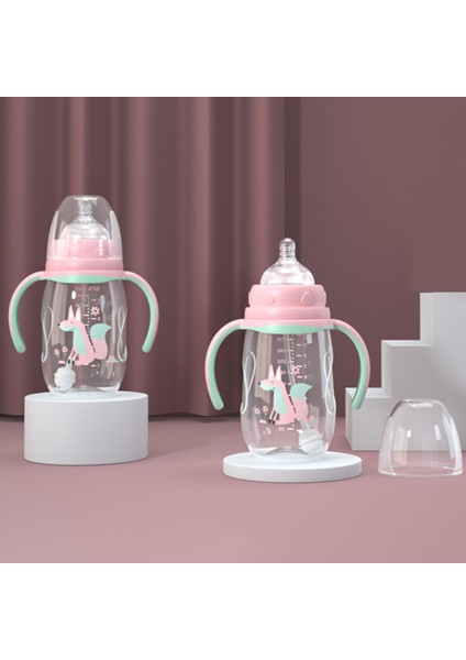 240ML/300ML Bebek Damlamaya Dayanıklı Bebek Geniş Kalibreli Saman Saplı Süt Şişesi (Yurt Dışından)