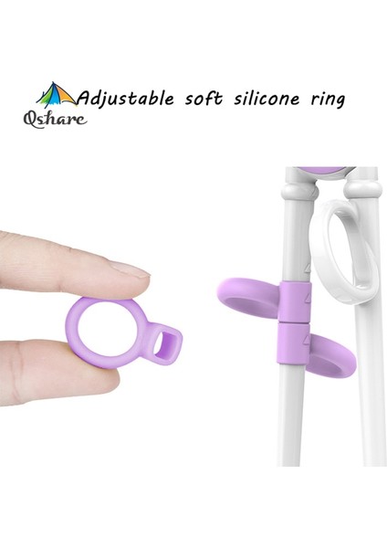 Qshare Bebek Çubuk Gıda Sınıfı Plastik Bebek Yeniden Kullanılabilir Yardımcı Eğitim Çubuk Karikatür Çocuk Öğrenme Çubuk (Yurt Dışından) fırsatları