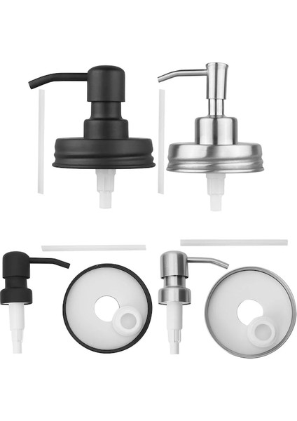 Siyah B-Premium Anti Pas Paslanmaz Çelik Mason Kavanoz Sabun Losyon Dispenser Kapakları Dıy Mason Ağız Konserve Kavanoz Pompa Kafası (Yurt Dışından) fiyatları