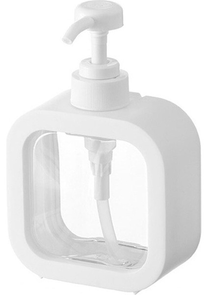 300 Ml-Şeffaf Dağıtıcı Şişe Basit Kare Şeffaf Itme Tipi Losyon Boş Şişe Seyahat Taşınabilir El Sıvı Sabunluk (Yurt Dışından)