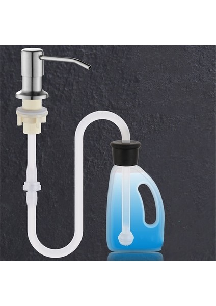 Sabunluk Pompa Kafası Uzatma Tüpü Kiti Lavabo Dahili 304 Paslanmaz Çelik Mutfak Lavabo Banyo Aksesuarları (Yurt Dışından)